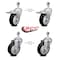 Service Caster 4 Inch Black Polyurethane Wheel Swivel 1/2 Inch Stem Caster Total Lock Brake, 2PK SCC-TSTTL20S414-PPUB-BLK-121315-2-S2 - alternate 6